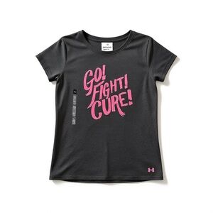 Under Armour Black and Pink Graphic Tee Breast Cancer Small NWT